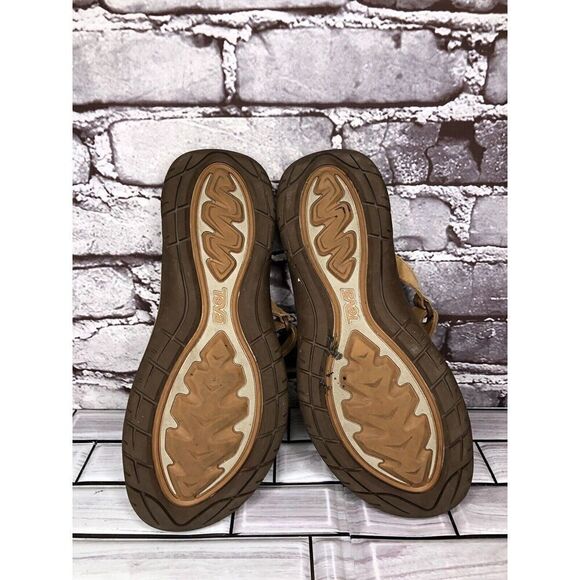 Teva Elzada Pecan Brown Leather Slides Sandals Women Sz 8M US/39EU 1099274 - Picture 13 of 16